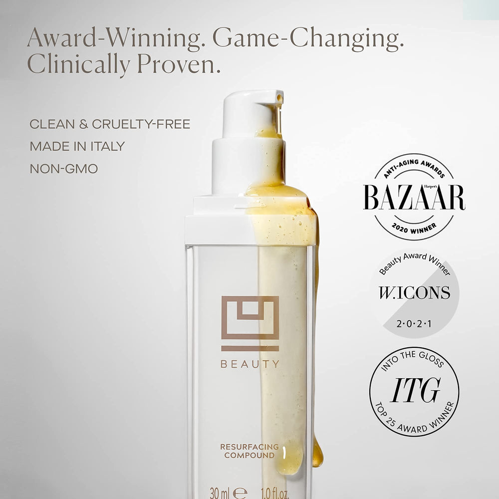U Beauty label ingredient list closeup showing key actives for visible improvement