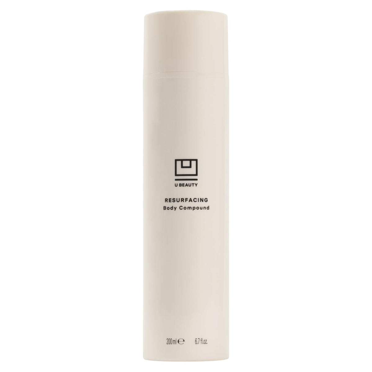 U Beauty front bottle showing label and compact design, highlights ease of use
