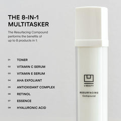 U Beauty dropper dispensing serum highlighting controlled application benefit
