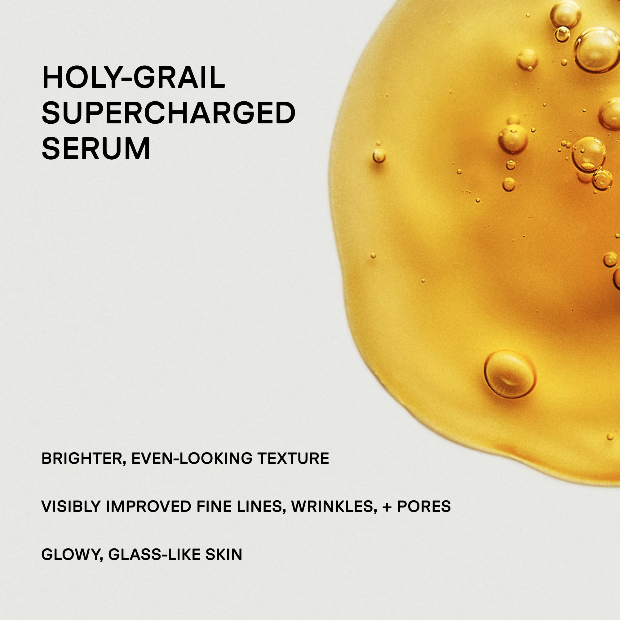 u beauty close-up serum texture highlighting lightweight absorbent finish benefit