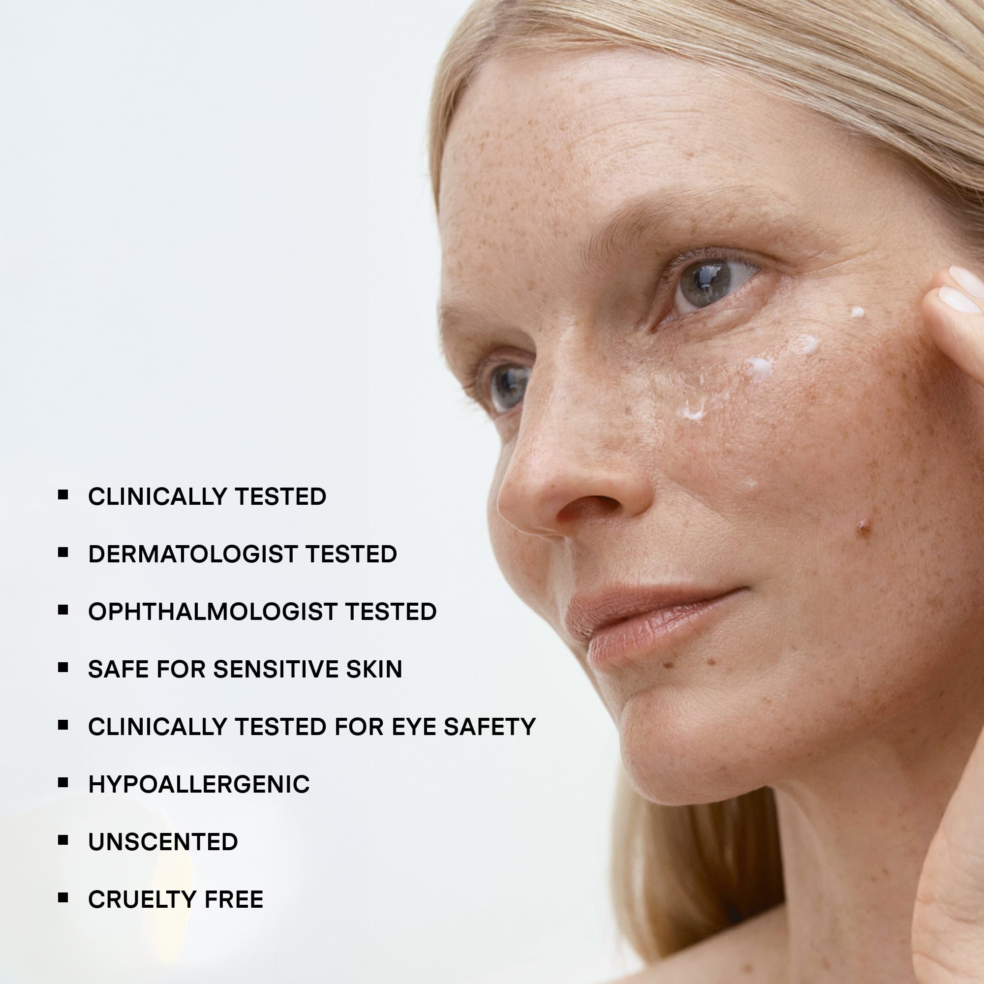 U Beauty before and after under-eye comparison showing visible improvement