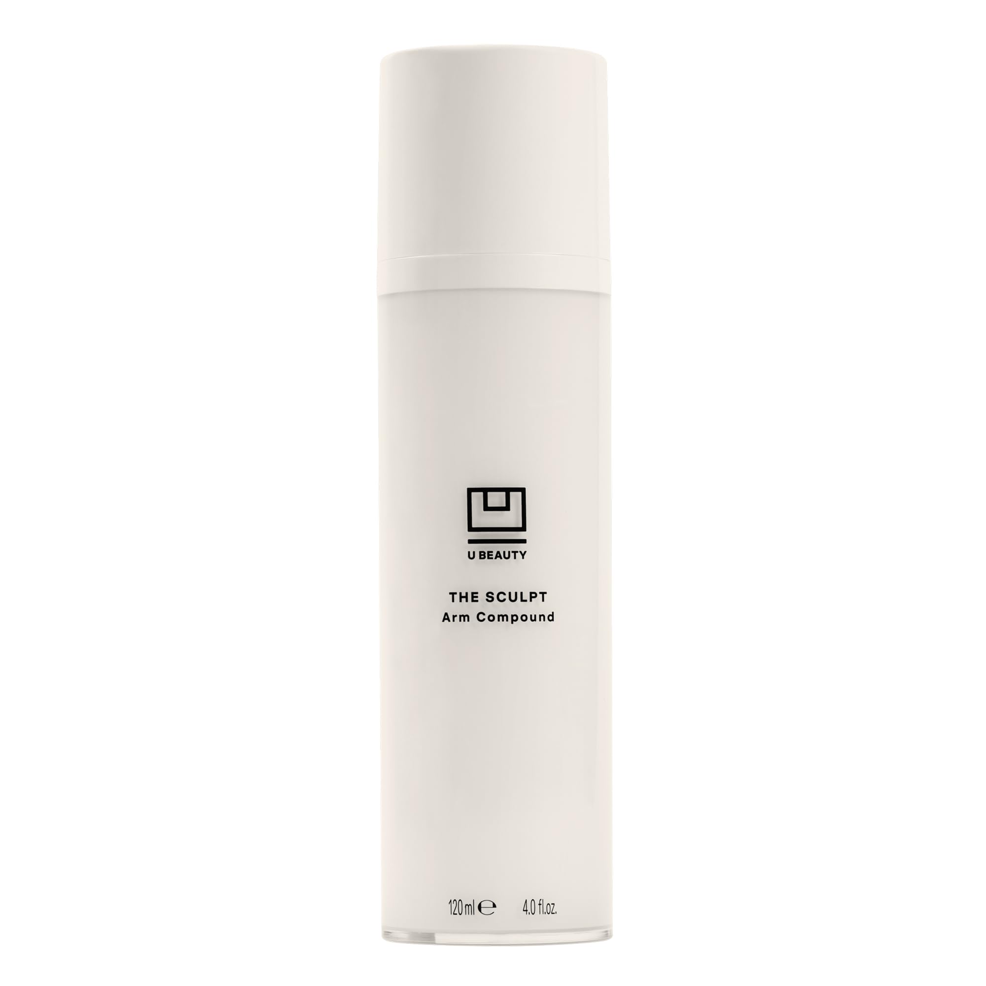 U Beauty jar front view showing label and sleek packaging for easy identification and premium feel