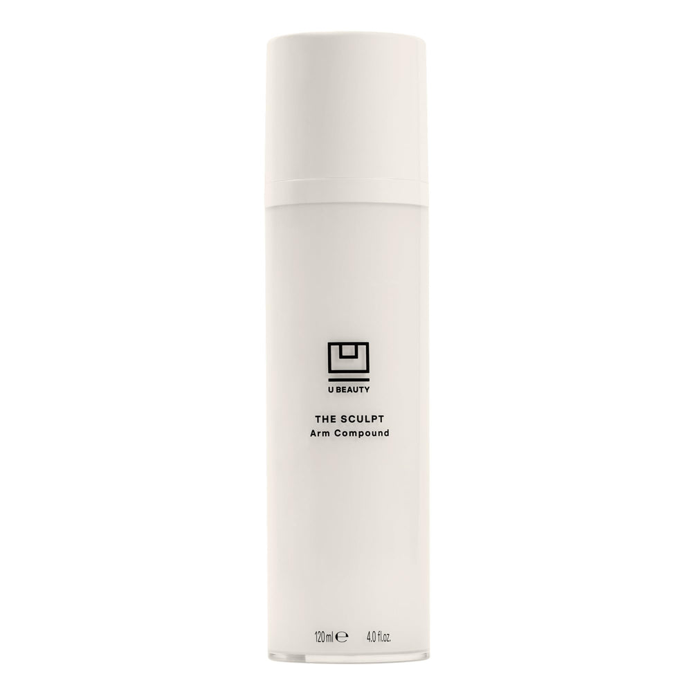 U Beauty jar front view showing label and sleek packaging for easy identification and premium feel