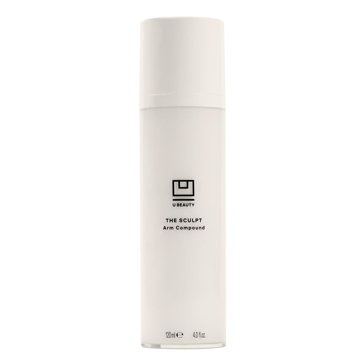 U Beauty jar front view showing label and sleek packaging for easy identification and premium feel