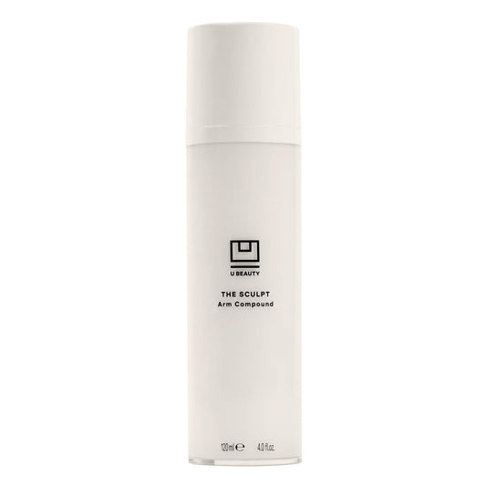 U Beauty jar front view showing label and sleek packaging for easy identification and premium feel