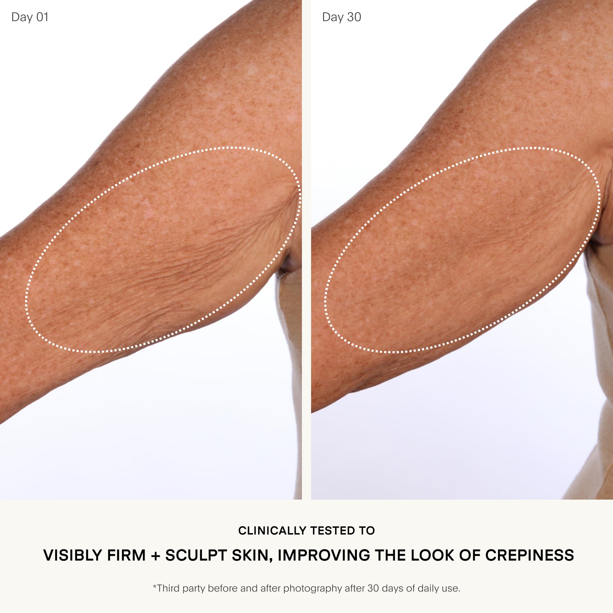 U Beauty cream texture swatch showing lightweight consistency and fast absorption benefit