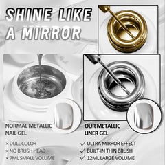 U-Shinein gold accent swatch highlighting reflective metallic pop