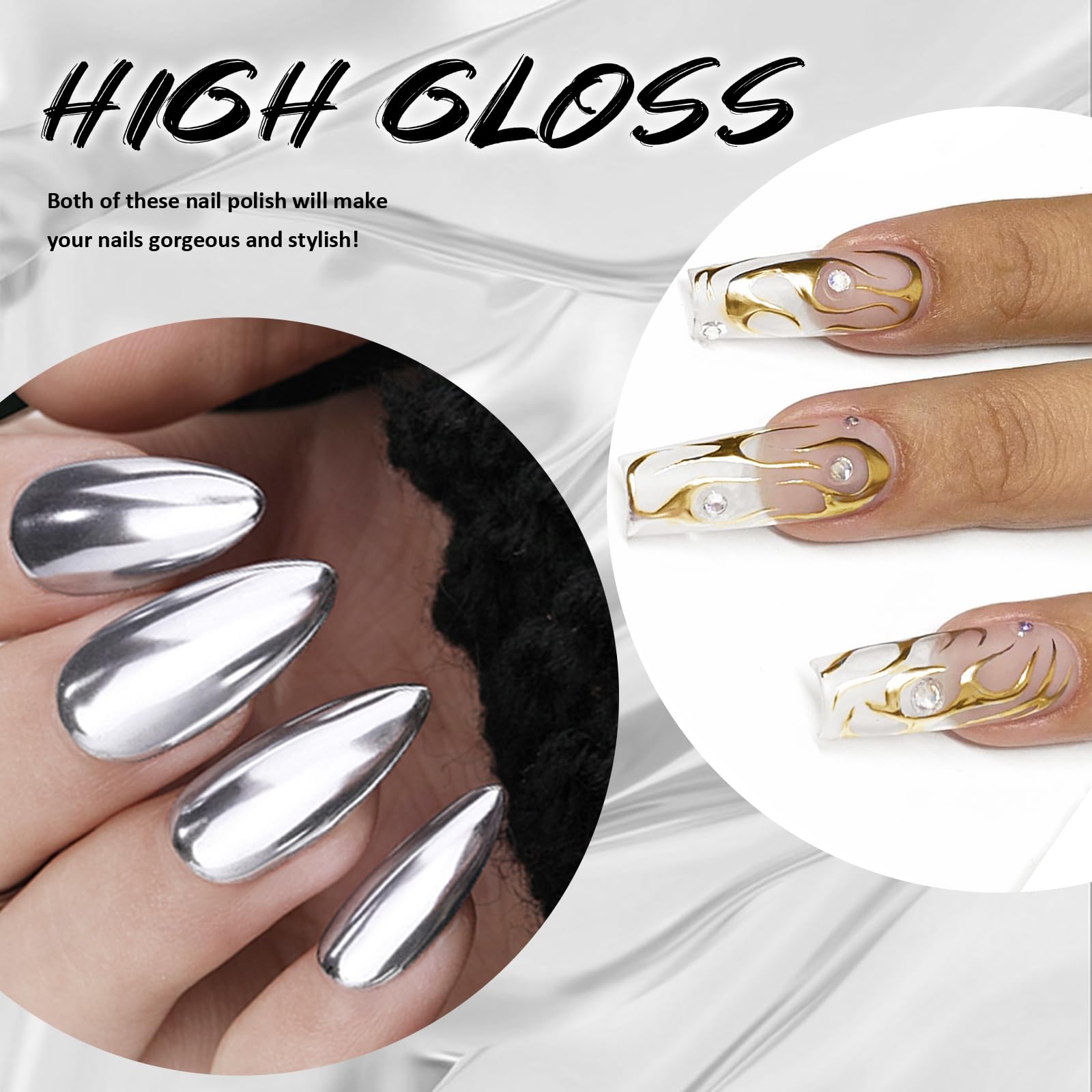 U-Shinein silver brush tip close-up for precise detailing and control