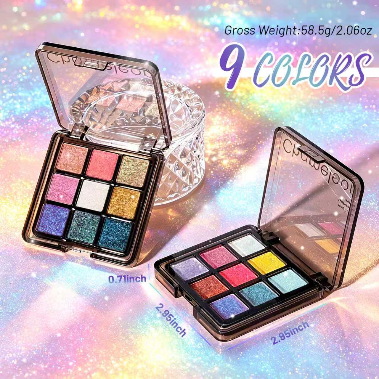 U-Shinein festival makeup lifestyle shot showing bold multichrome impact