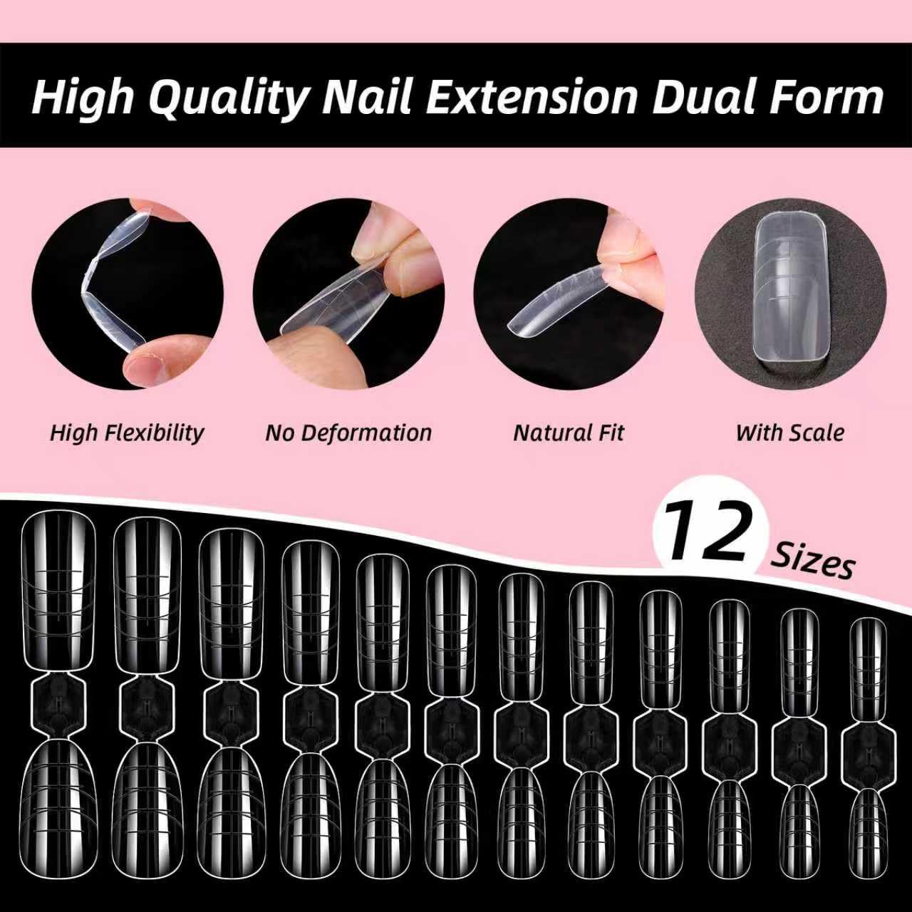 U-Shinein form on natural nail in use demonstrating easy application and time-saving benefit
