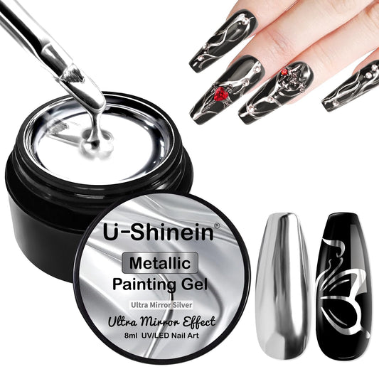 U-Shinein front jar label showing brand and product benefit mirror finish