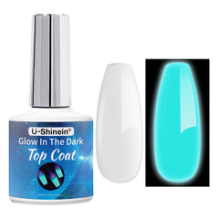 U-Shinein front packaging showing glow top coat and easy application