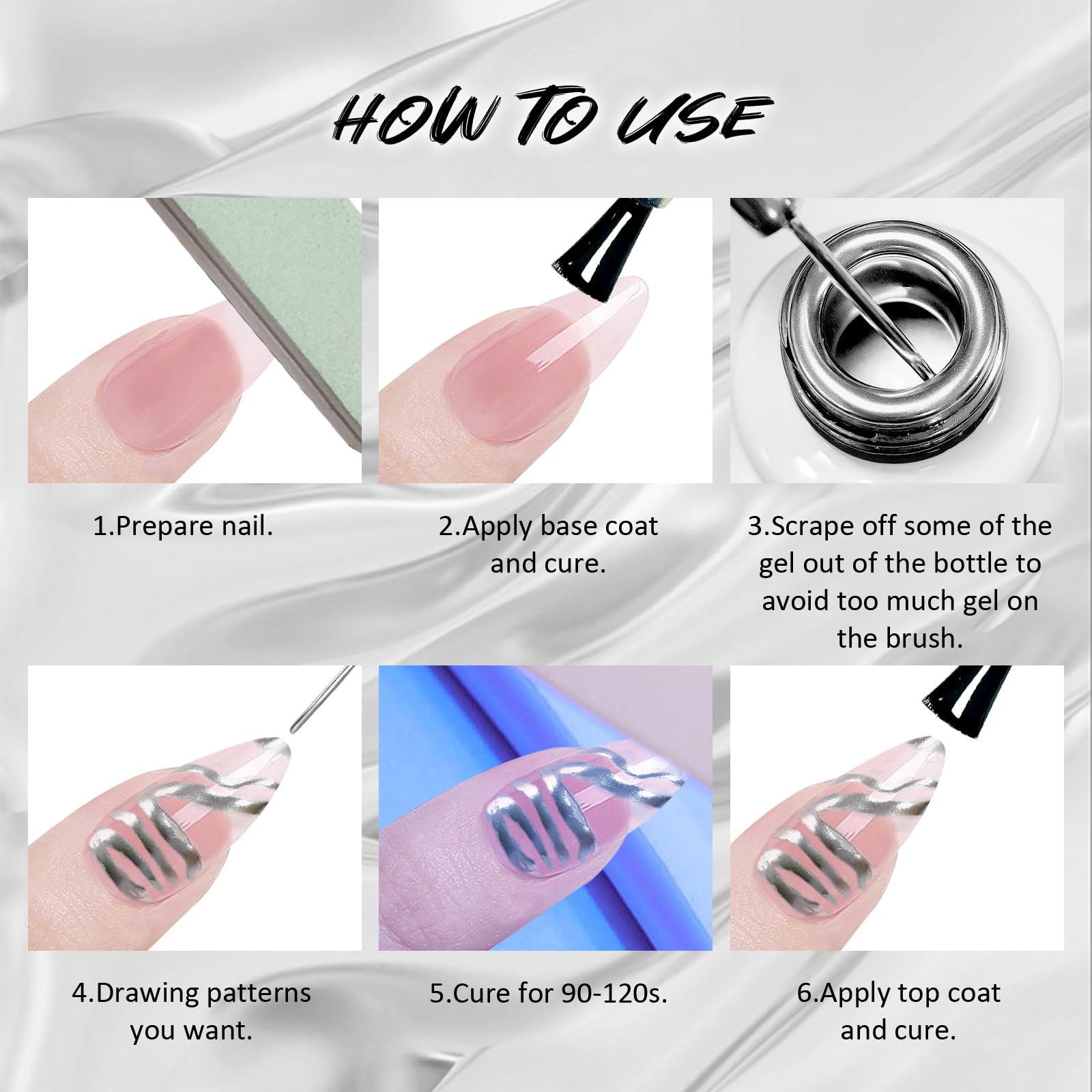 U-Shinein in-use fine-line painting demonstrating steady brush control