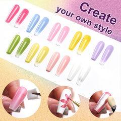 U-Shinein ombre demo on fingers showing smooth color transition and salon-quality finish