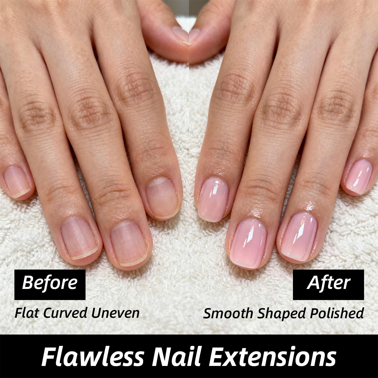 U-Shinein remove form revealed extension showing clean release and smooth finish benefit