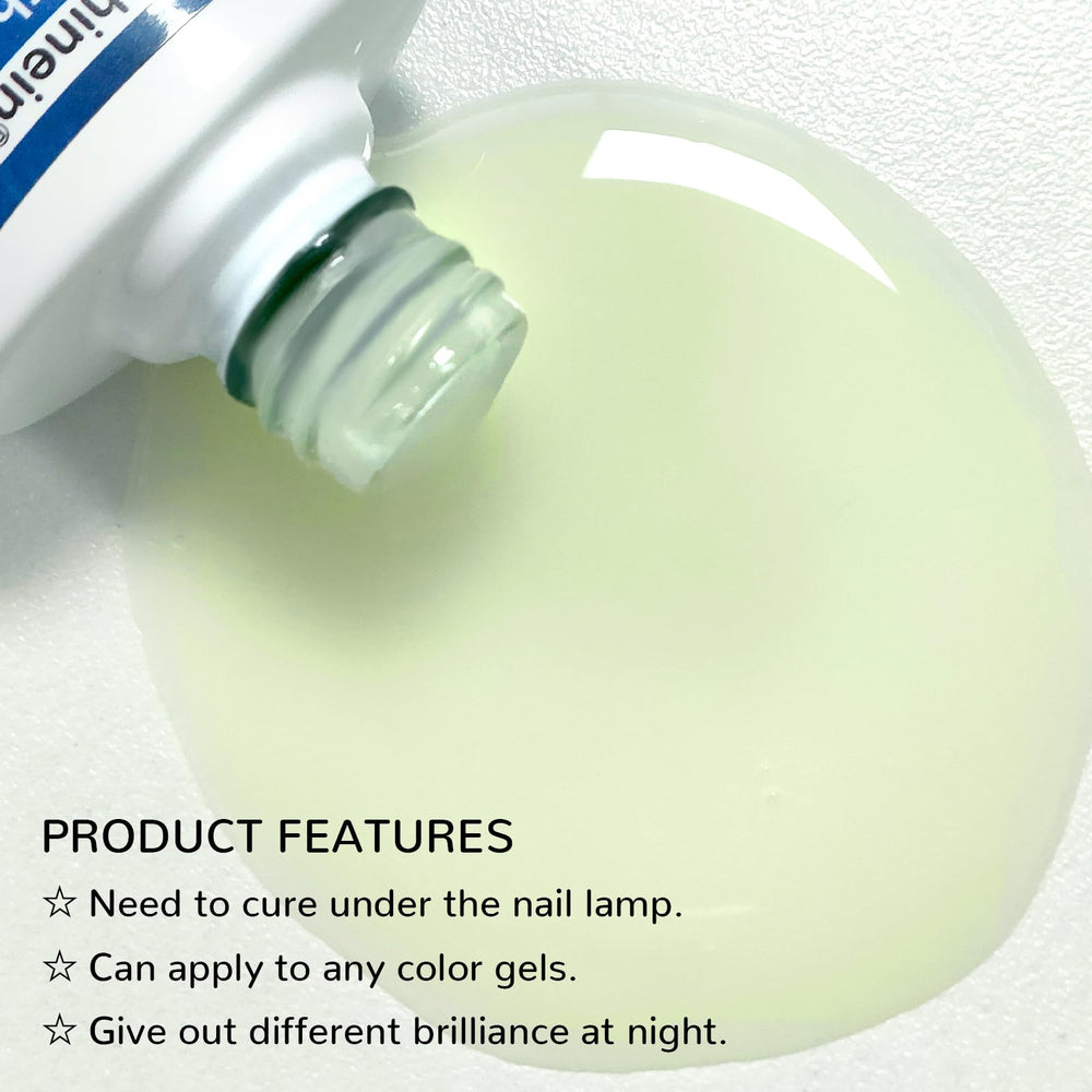 U-Shinein bottle next to UV LED lamp showing required curing tool
