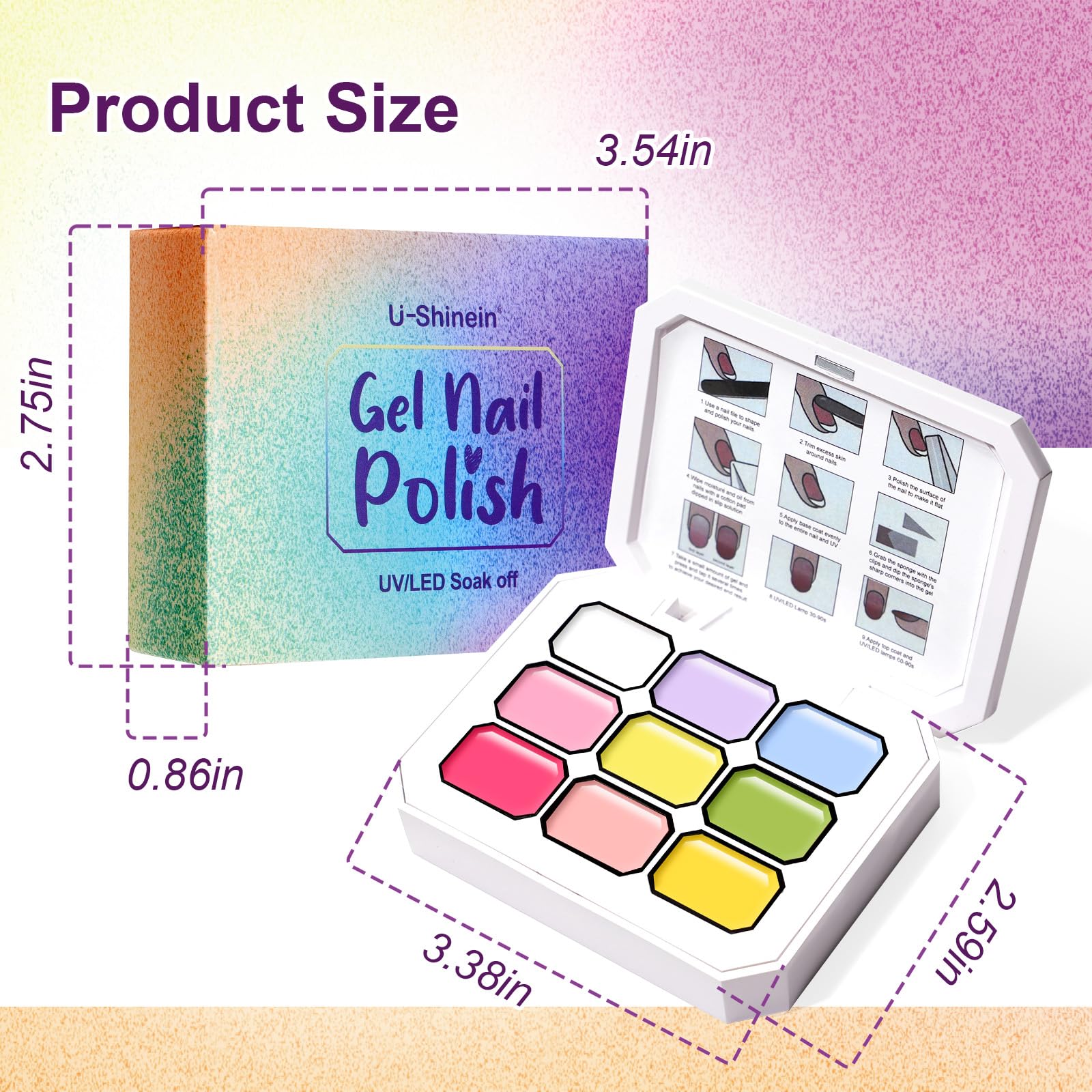 U-Shinein palette shown in hand for scale and multiple-use convenience benefit