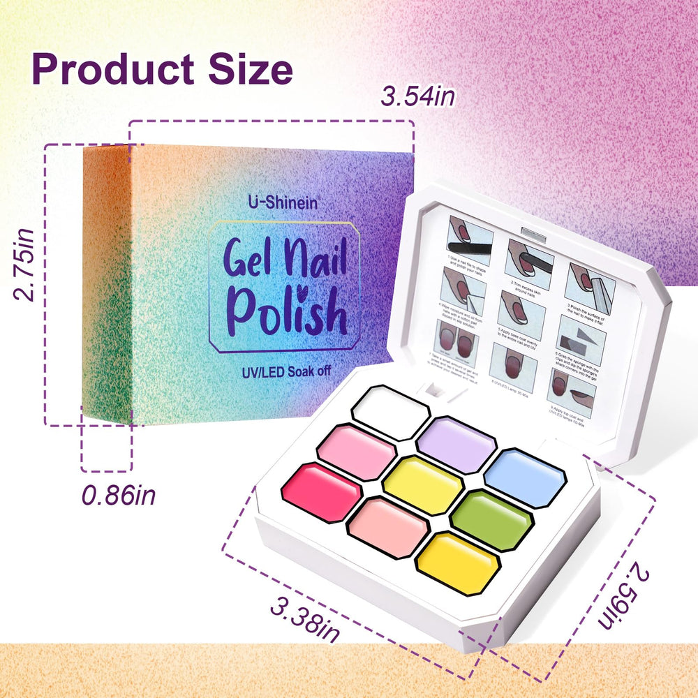 U-Shinein palette shown in hand for scale and multiple-use convenience benefit