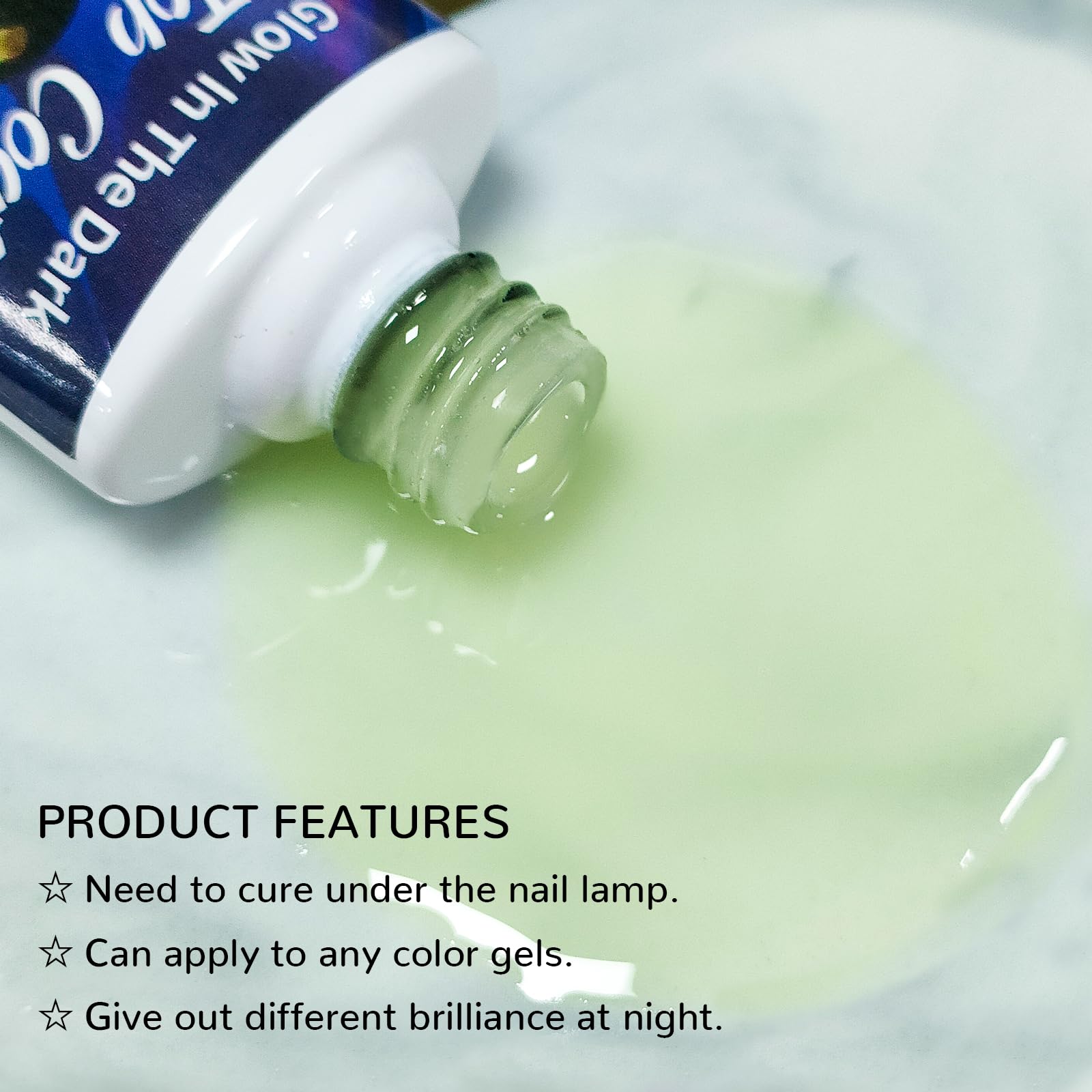 U-Shinein bottle beside UV lamp showing needed curing and fast results