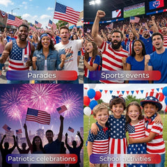 UABTG at parade on fan, waterproof glitter for durable celebration looks