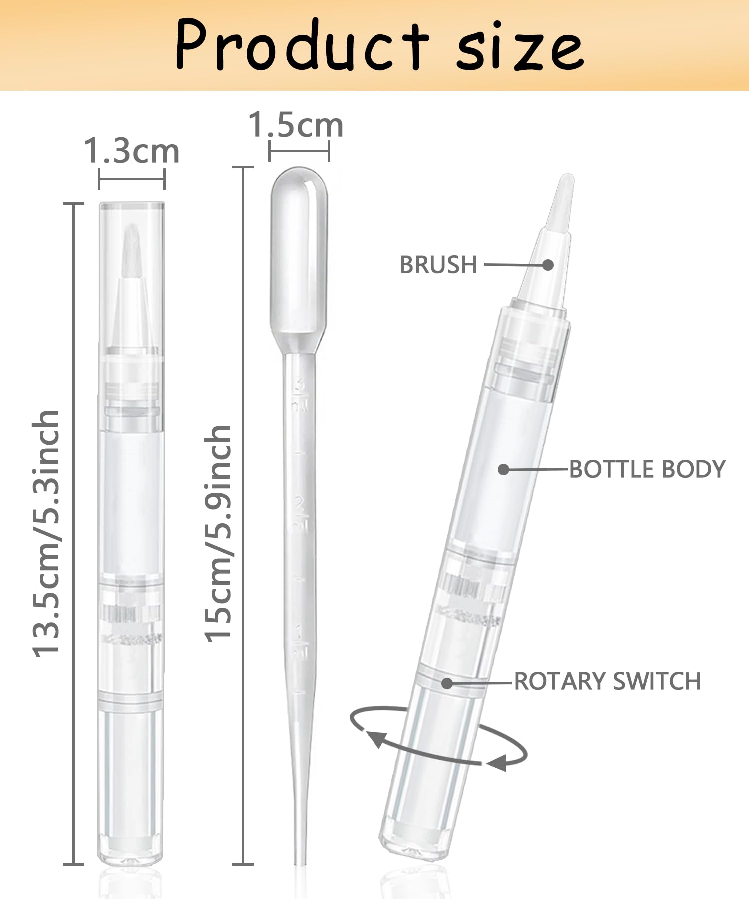 uadbau side profile of a filled 3ml pen demonstrating clear content visibility benefit