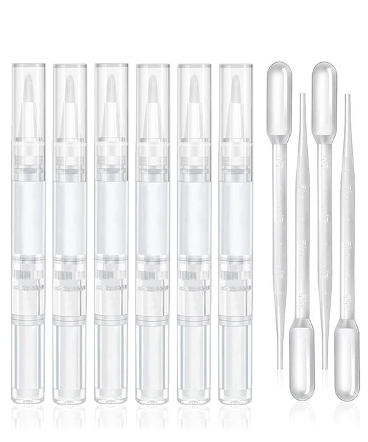 uadbau front view pack showing six transparent pens and four pipettes, travel-ready