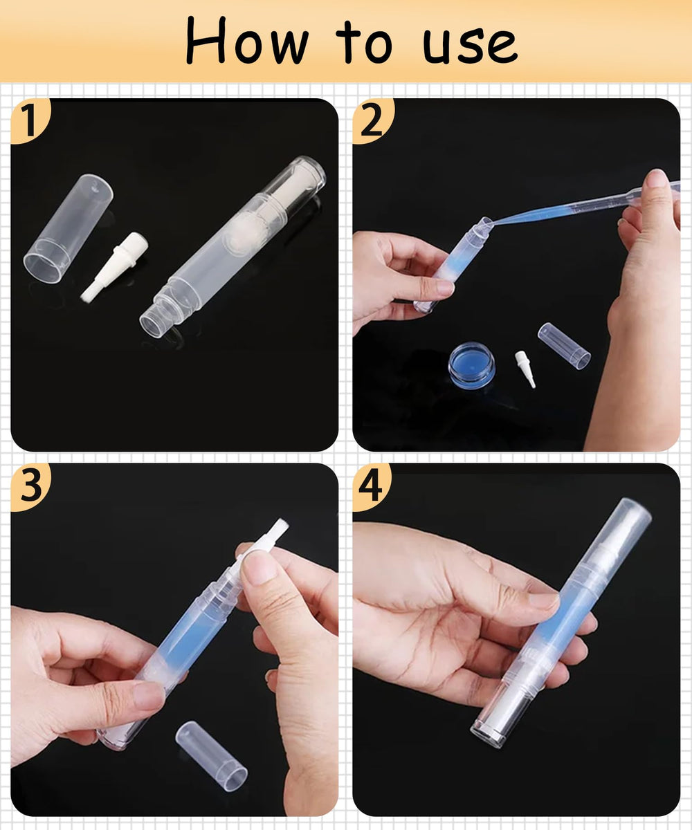 uadbau pens inside a travel pouch, ideal for on-the-go touch-ups and portability