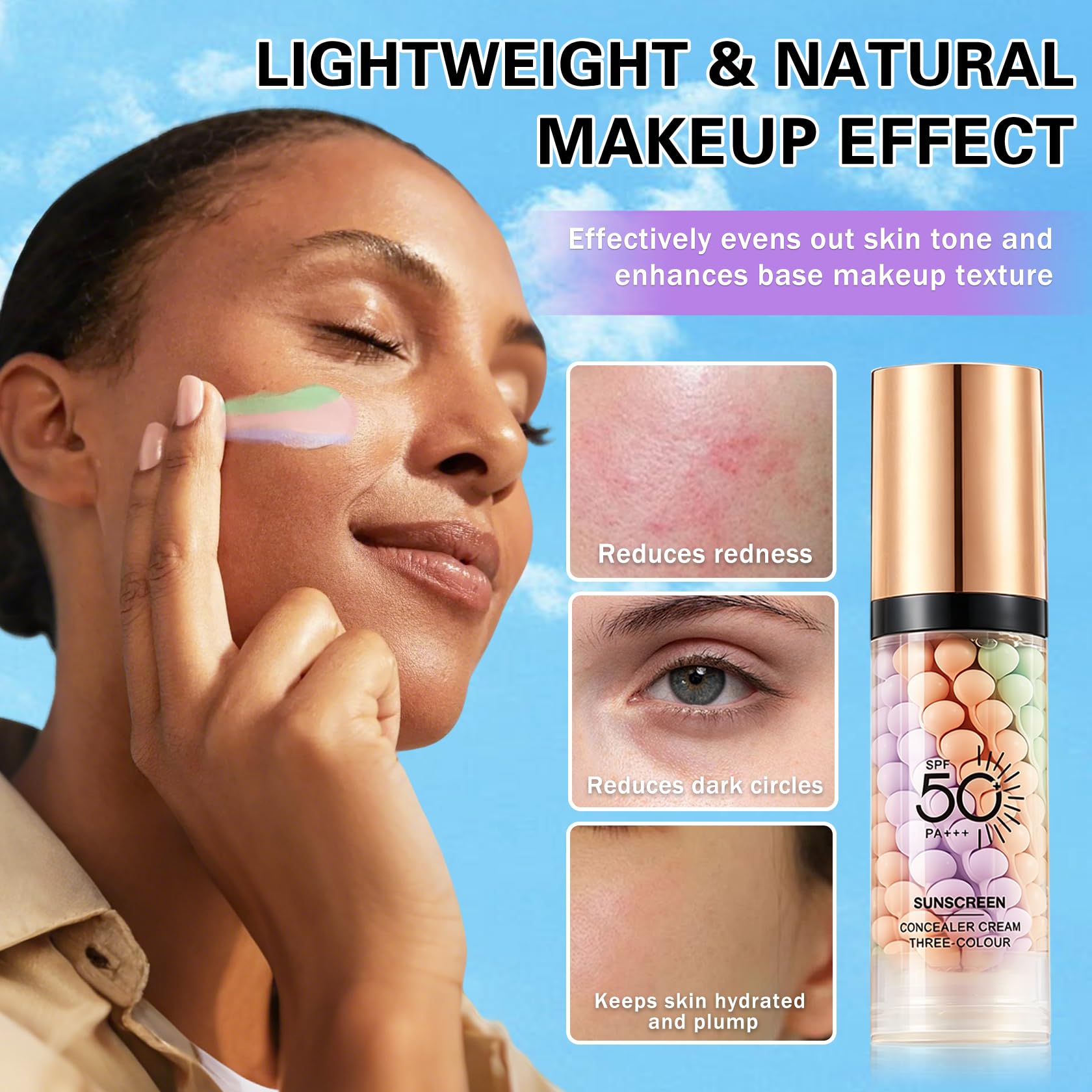 UAOE primer being applied to face for an even, matte-ready makeup base