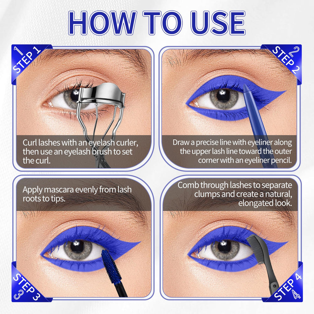 UAOE product in use on model creating bold blue eye look for events