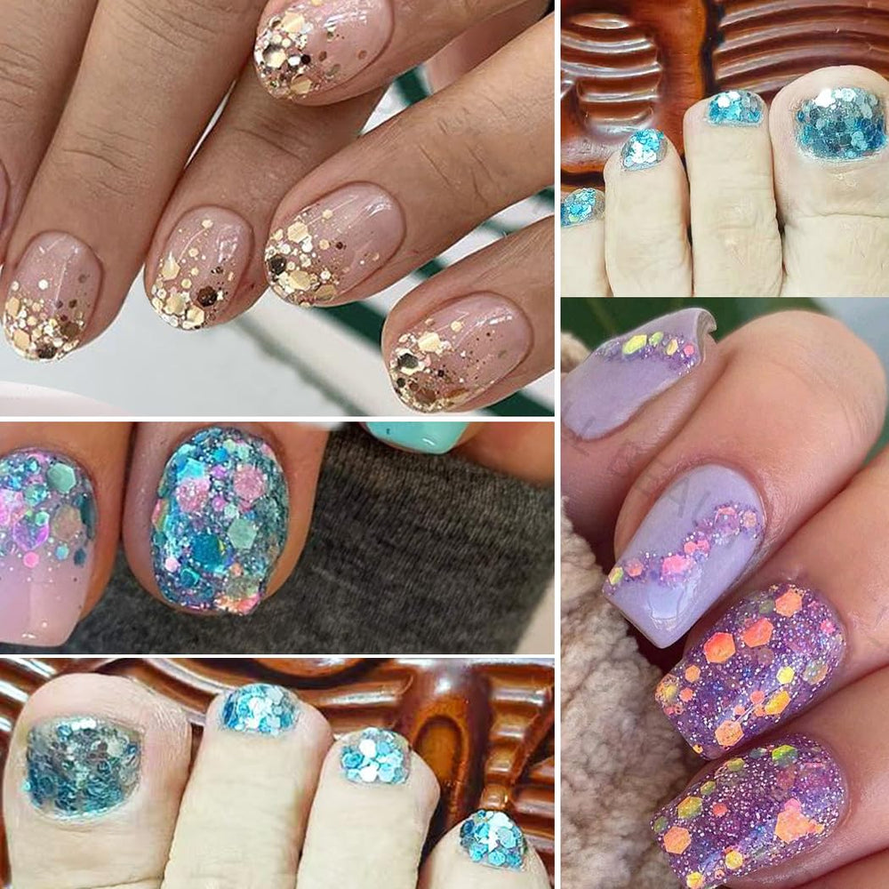 UARUOGP lifestyle salon manicure shot showcasing professional mermaid gradient finish