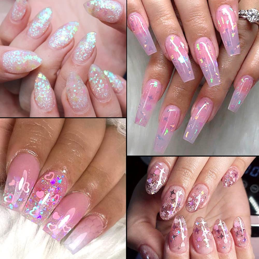 UARUOGP sequins shown next to a hand for scale and clear size reference benefit