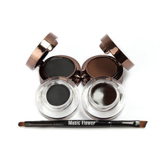UCANBE compact front view showing brown and black shades and applicator benefit portability