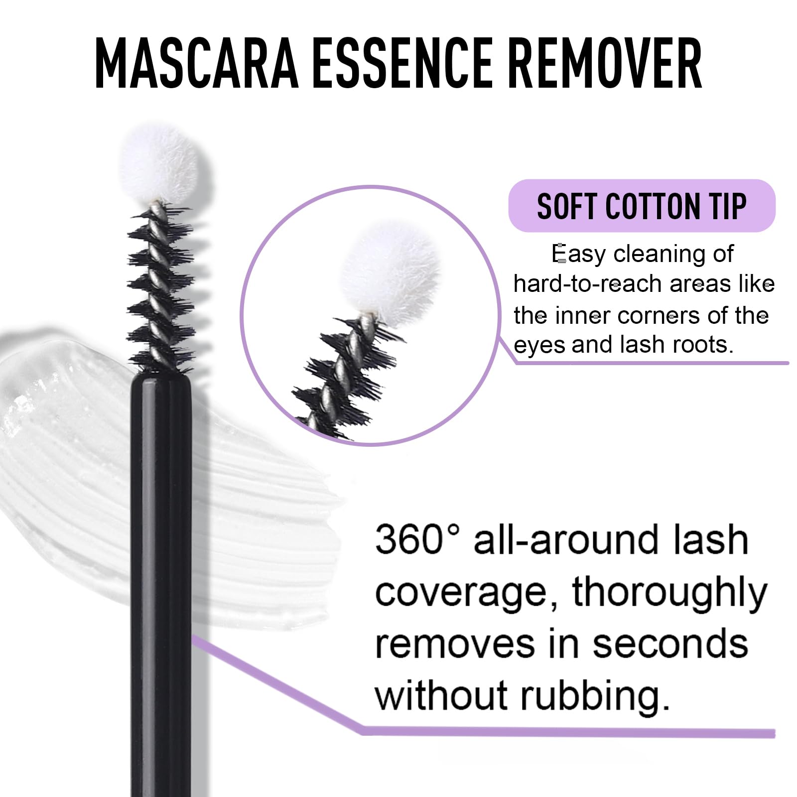 UCANBE applied to false lashes showing safe glue removal benefit