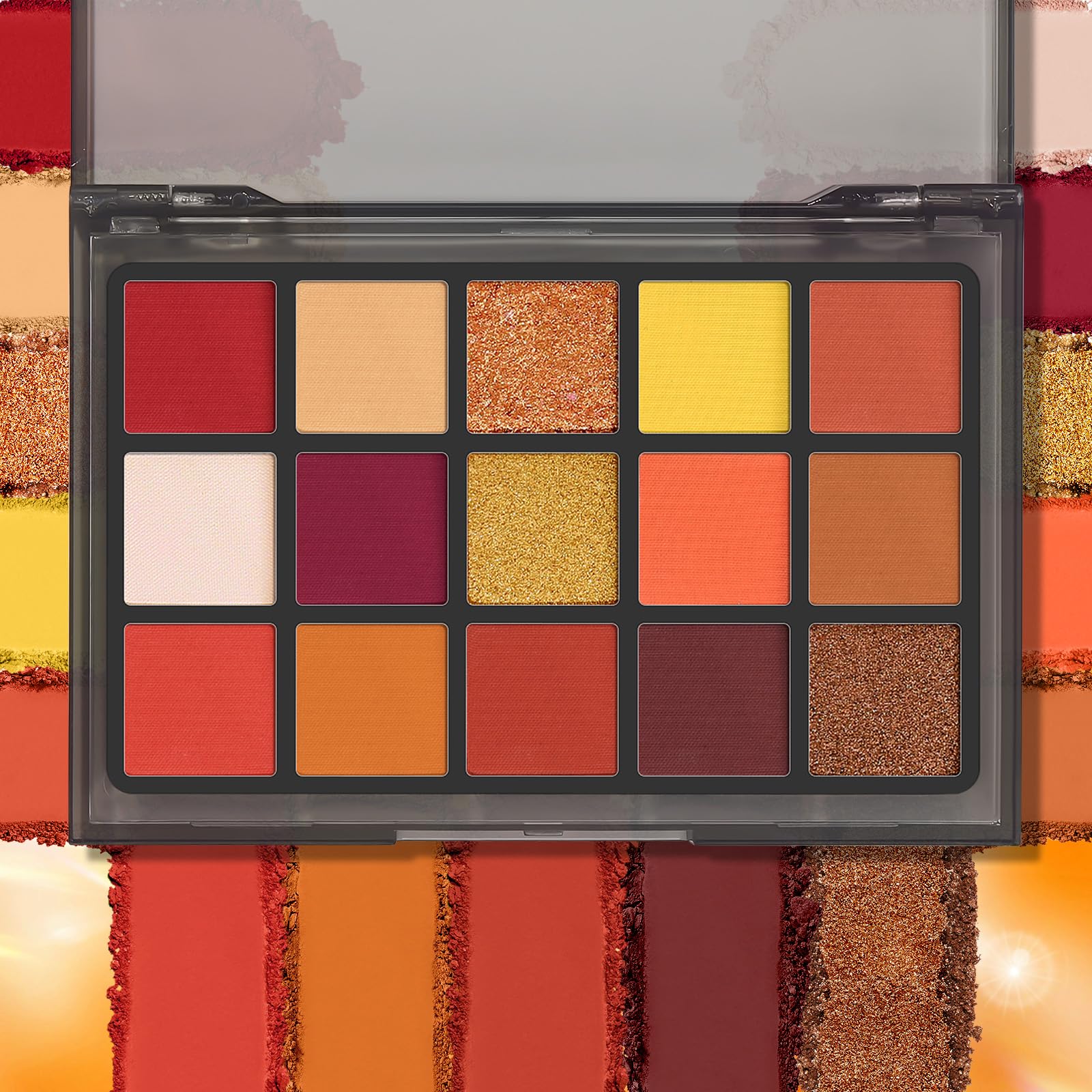 UCANBE applied on model demonstrating bold orange and sunset contrast