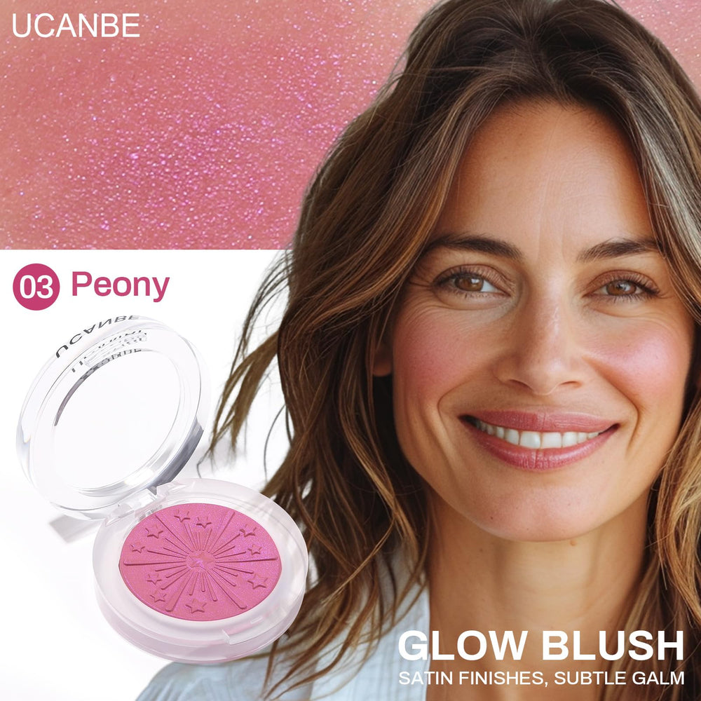 UCANBE blush texture close-up highlighting silky baked finish for smooth blending