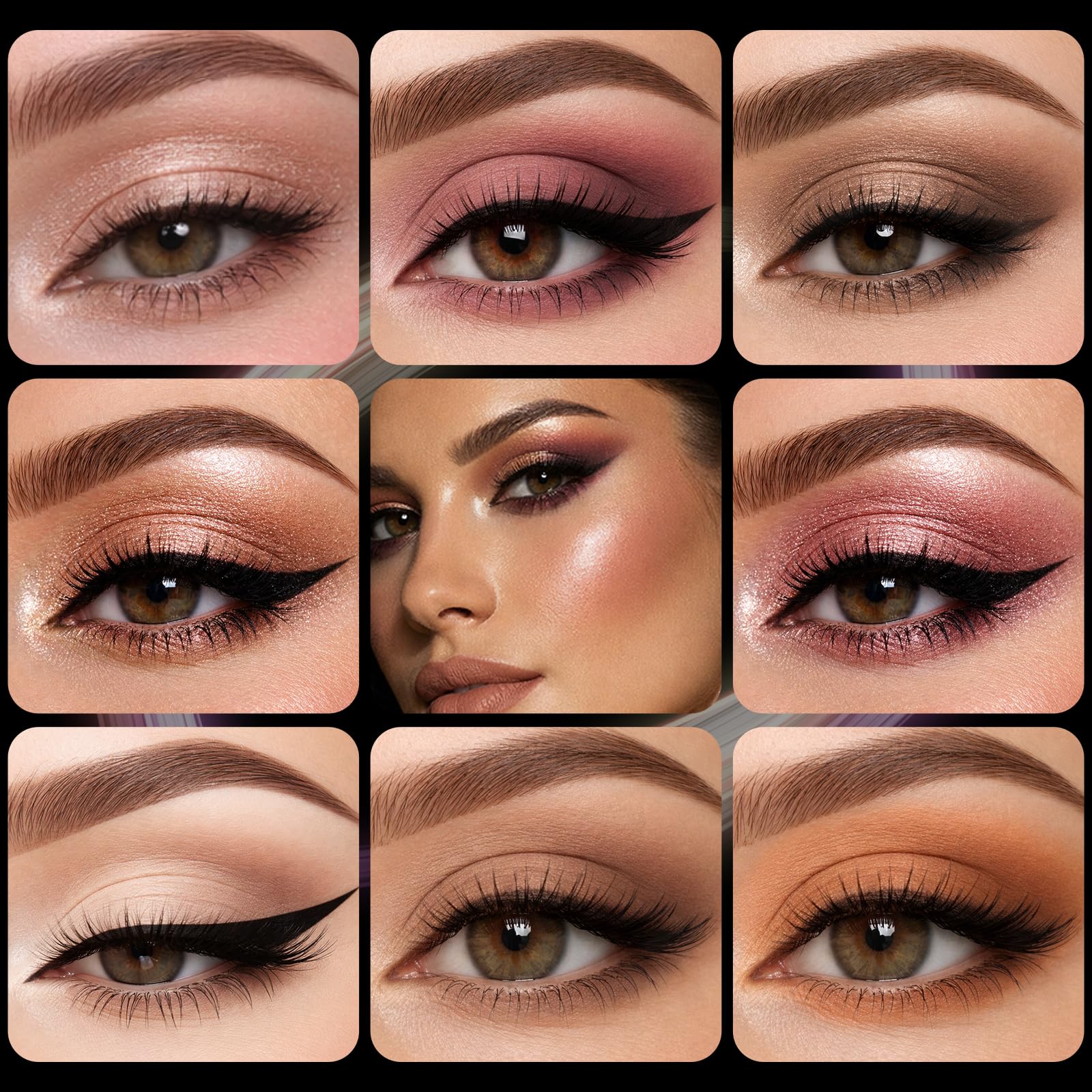 UCANBE close-up of baked eyeshadow texture for smooth, blendable finish