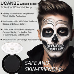 UCANBE black cream applied with brush demonstrating precise application benefit