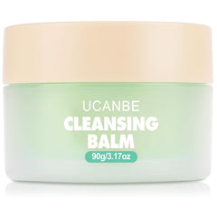 UCANBE cleansing balm jar front showing label and size, gentle removal