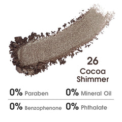 UCANBE close-up of cocoa brown shimmer texture highlighting smooth, blendable finish for easy application