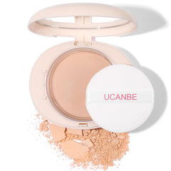 UCANBE compact front view showing sleek case and shade selection benefit