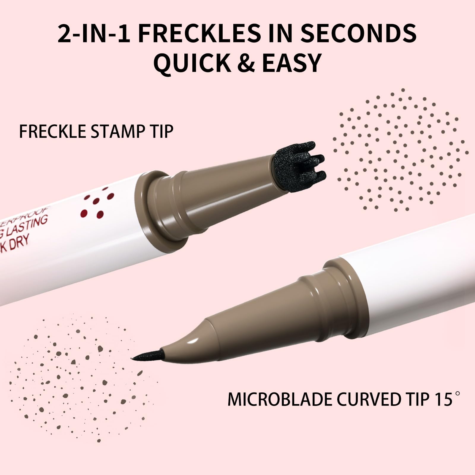 UCANBE curved 15° tip close-up demonstrating precise dotting control