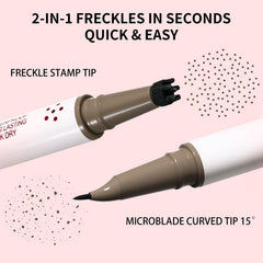 UCANBE curved 15° tip close-up demonstrating precise dotting control