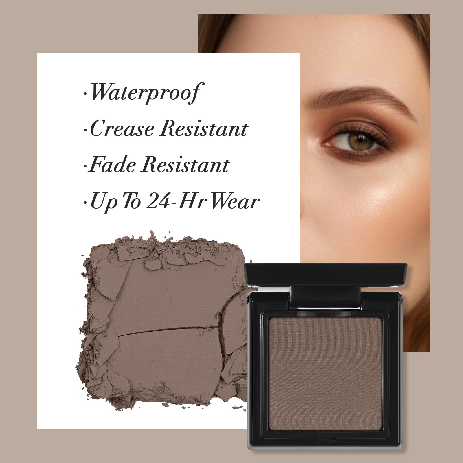 UCANBE eyeshadow in a travel kit showing compact size and touch-up convenience