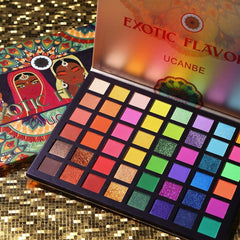 UCANBE open palette top view with 48 colorful shades visible for versatile looks