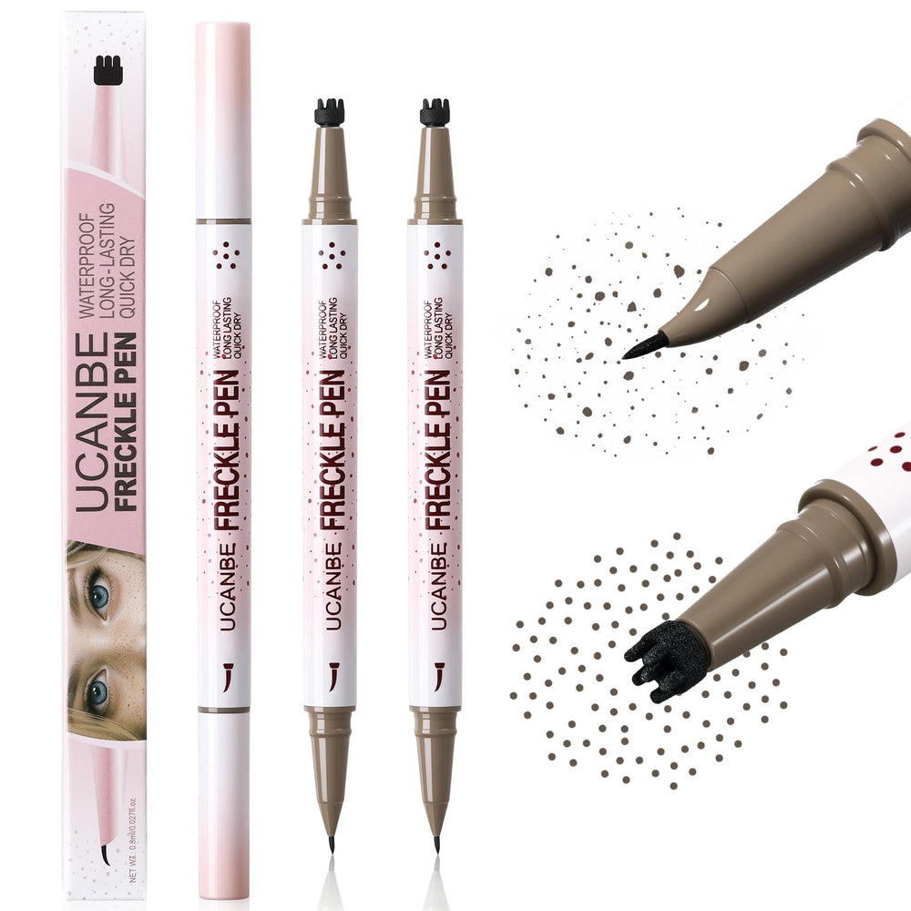 UCANBE front packaging showing dual-ended freckle pens and benefits