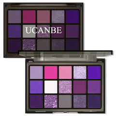 UCANBE front compact purple palette showing clean acrylic case and shade layout for portability and giftability