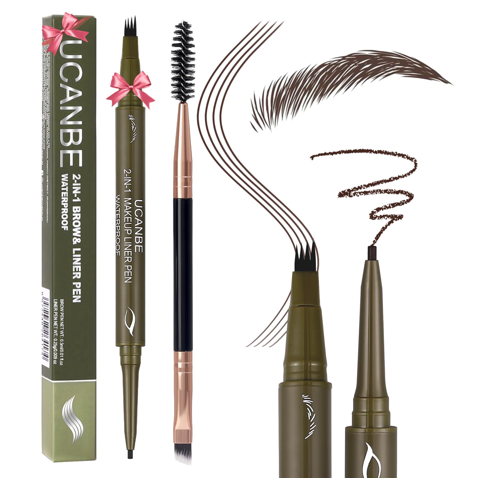 UCANBE front packaging showing product and Classic Brown shade benefit