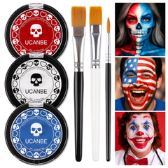 UCANBE front packaging showing three patriotic colors and included brushes for vivid designs