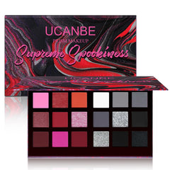 UCANBE open palette front view showing 18 shades and easy selection benefit