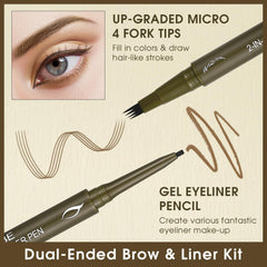 UCANBE gel eyeliner tip detail illustrating creamy glide for precise lashline definition
